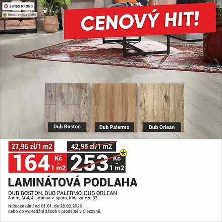 LAMINATOVA PODLAHA DUB BOSTON, PALERMO, ORLEAN