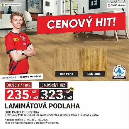 LAMINATOVA PODLAHA DUB PARIS, DUB ISTRIA