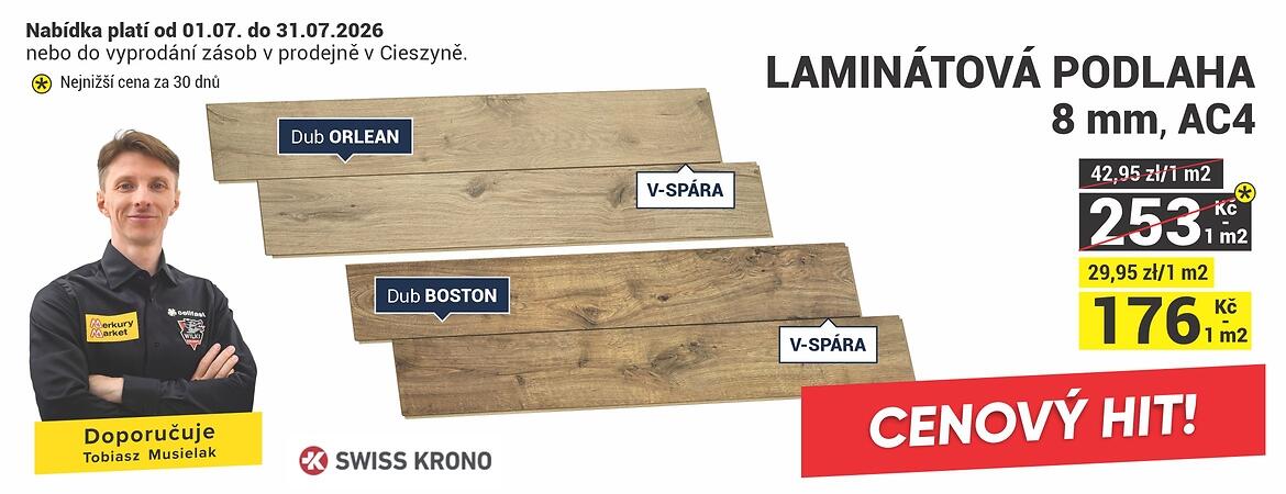 LAMINATOVA PODLAHA DUB ORLEAN, BOSTON