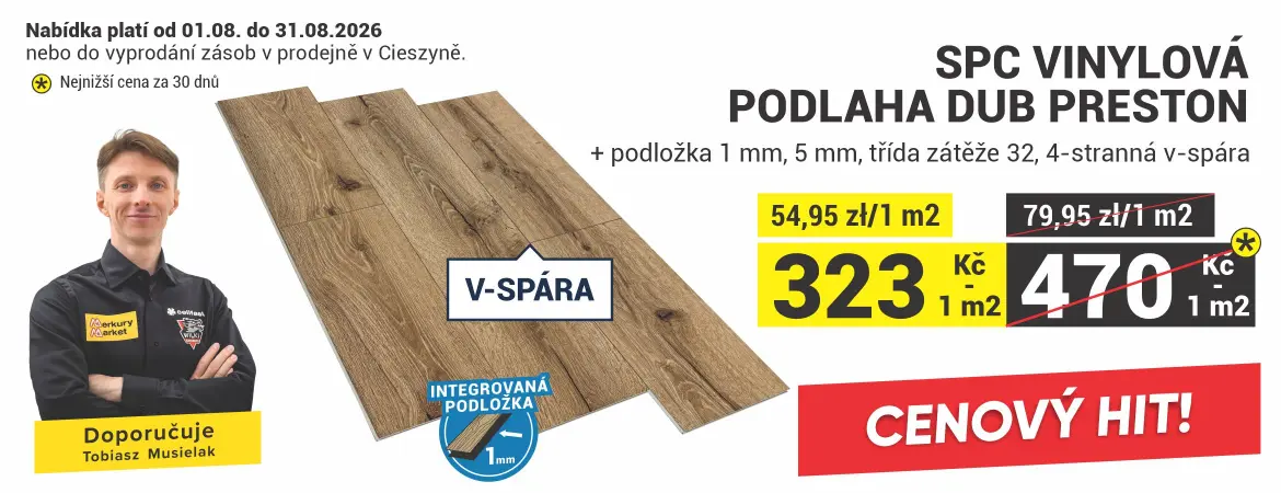 SPC VINYLOVA PODLAHA DUB PRESTON
